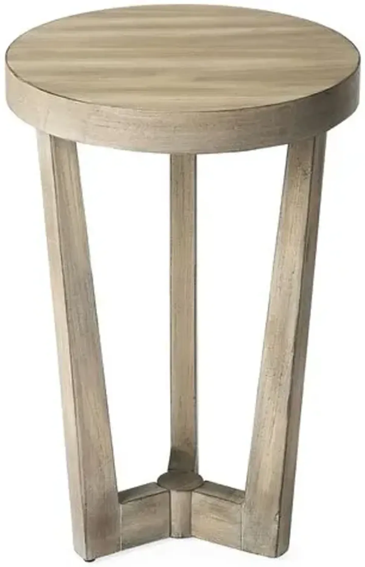 Danielle Round Accent Table - Driftwood - Gray - 24H x 16W x 16D in