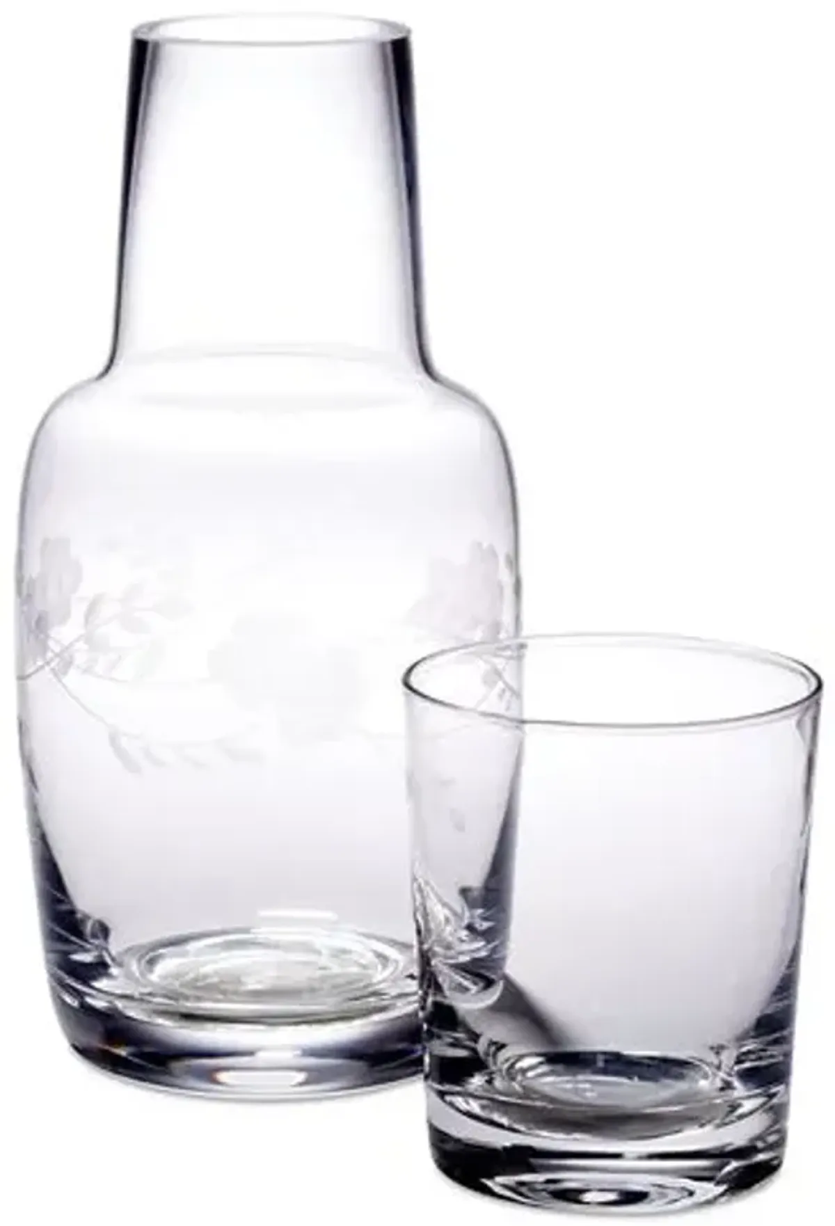 Adair Handcut Night Bottle Set - 32 Oz - Clear