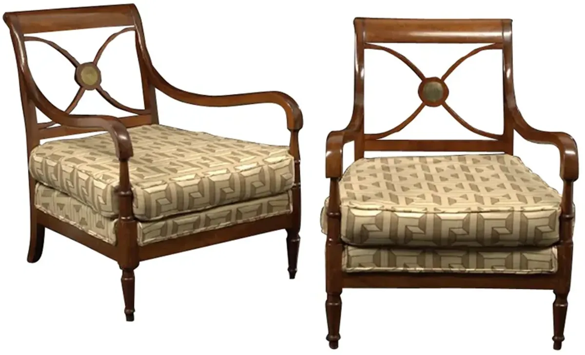 1940s French Maison Jansen Fauteuils - Pr - Vermilion Designs - Beige