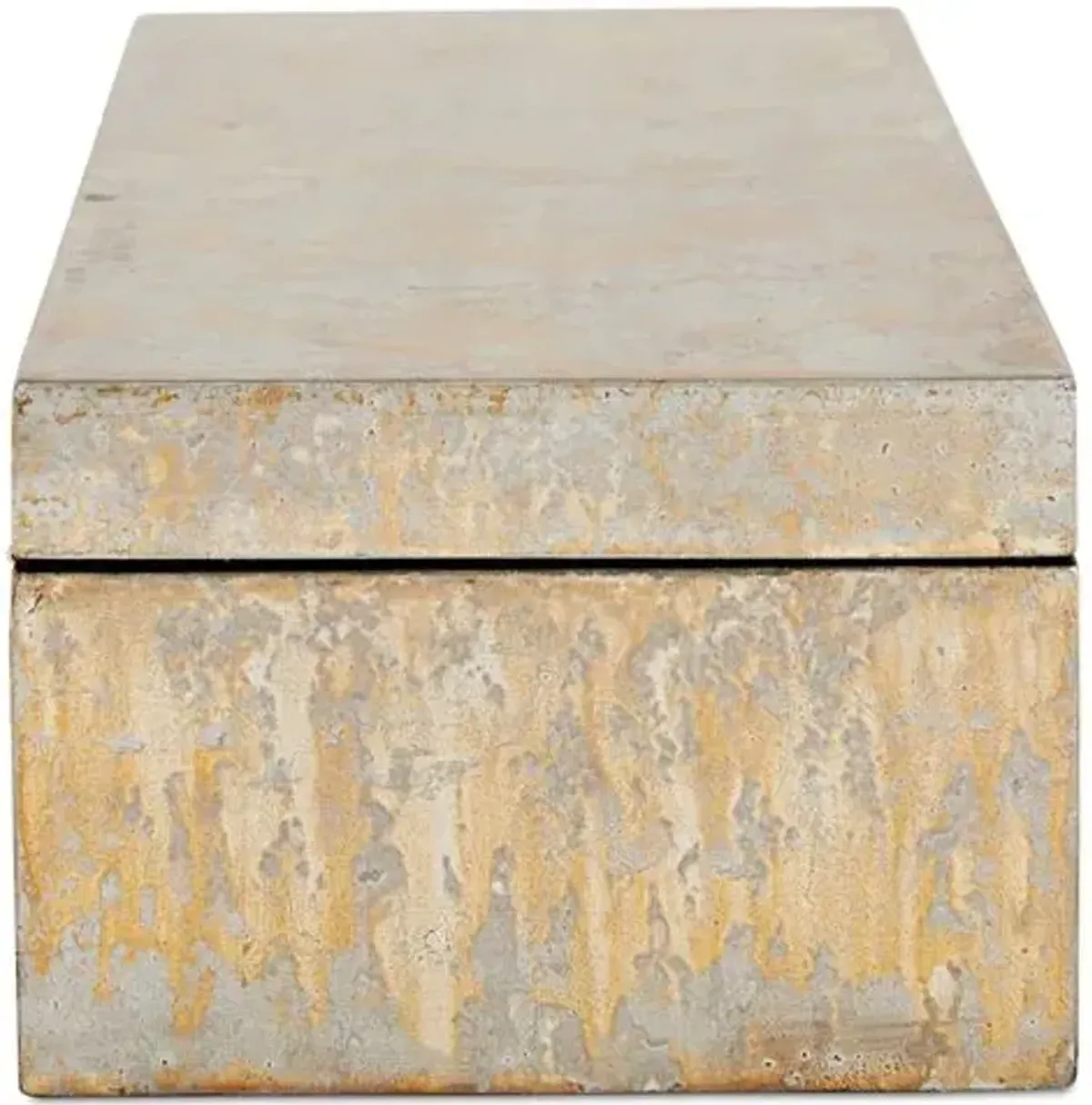 Silver-Leaf Box - Champagne - Global Views - Gold