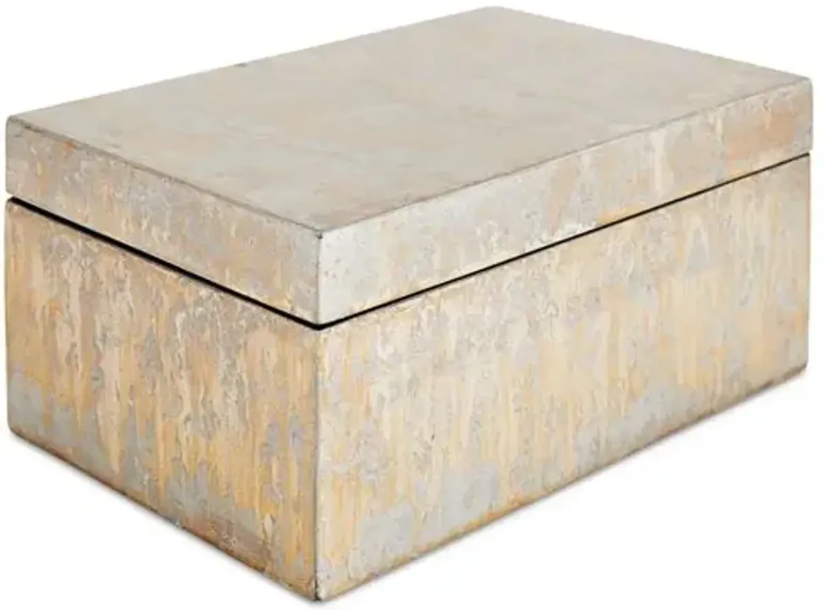 Silver-Leaf Box - Champagne - Global Views - Gold