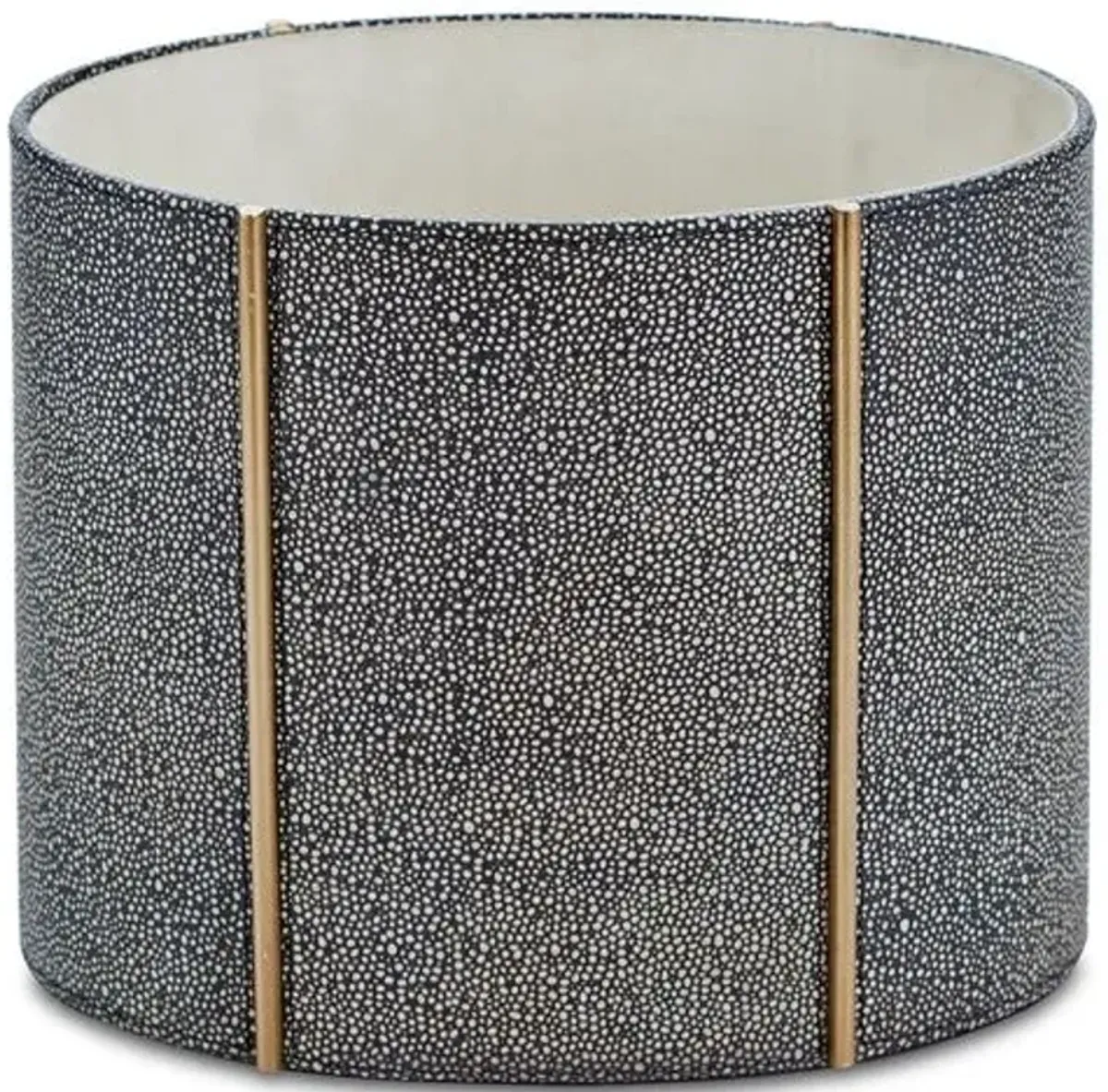 Shagreen-Style Churchill Wastebasket - Global Views - Gray