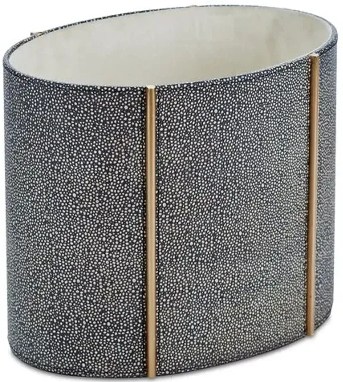 Shagreen-Style Churchill Wastebasket - Global Views - Gray