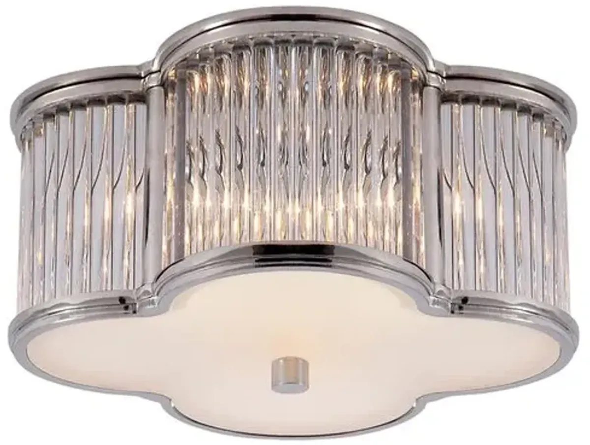 Visual Comfort - Basil Metal Flush Mount - Silver