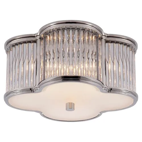 Visual Comfort - Basil Metal Flush Mount - Silver