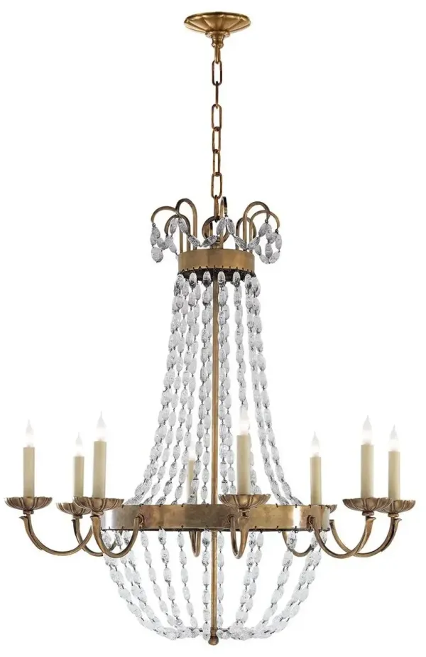 Visual Comfort - Paris Flea Market Large Chandelier - Antiqued Brass - Gold