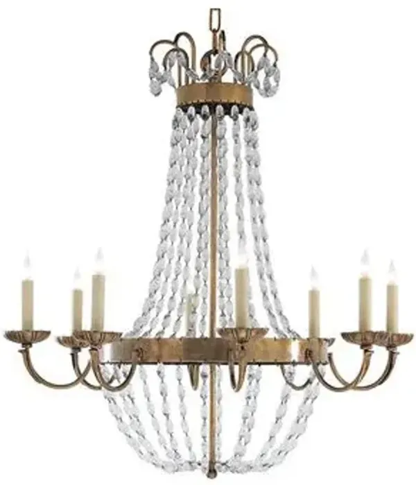 Visual Comfort - Paris Flea Market Large Chandelier - Antiqued Brass - Gold