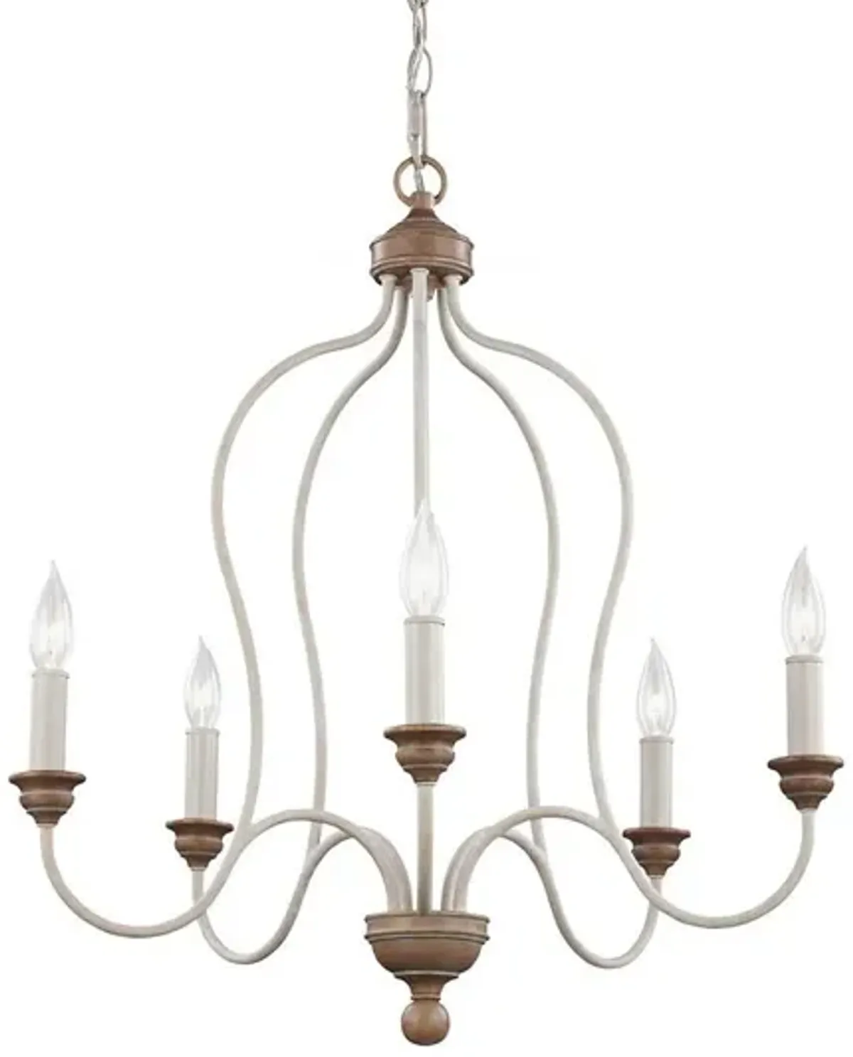 Visual Comfort - Greer 5-Light Chandelier - Chalk Washed - Ivory