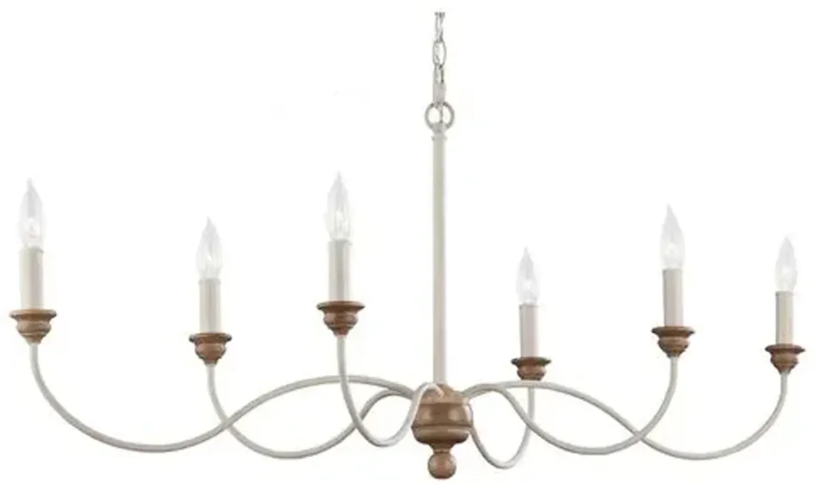 Visual Comfort - Palmira 6-Light Chandelier - Chalk Washed - Ivory