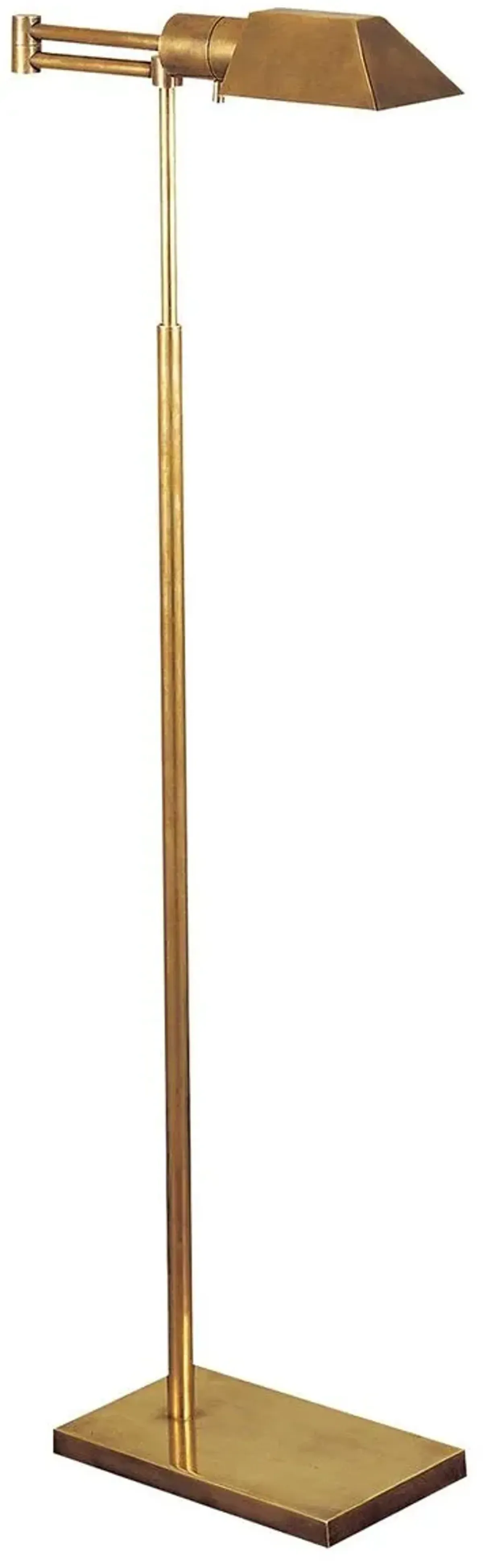 Visual Comfort - Studio Swing Arm Floor Lamp - Antique Brass