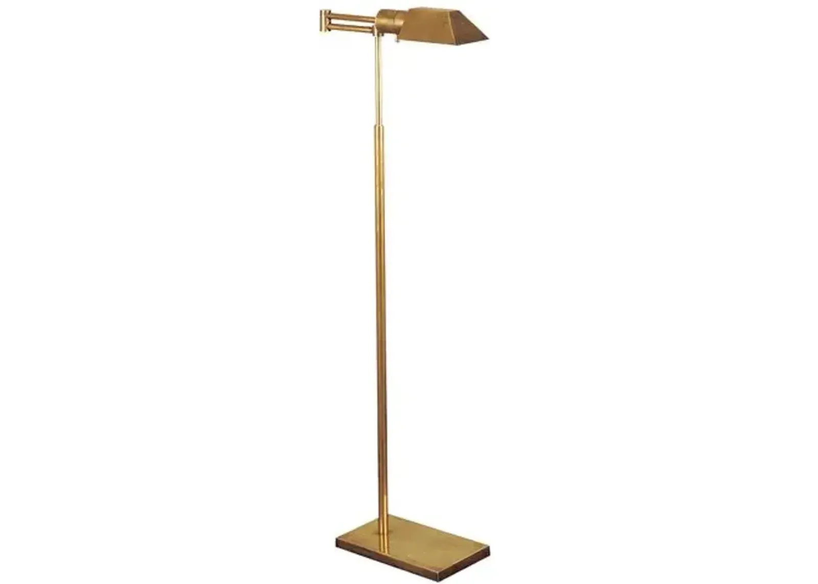 Visual Comfort - Studio Swing Arm Floor Lamp - Antique Brass