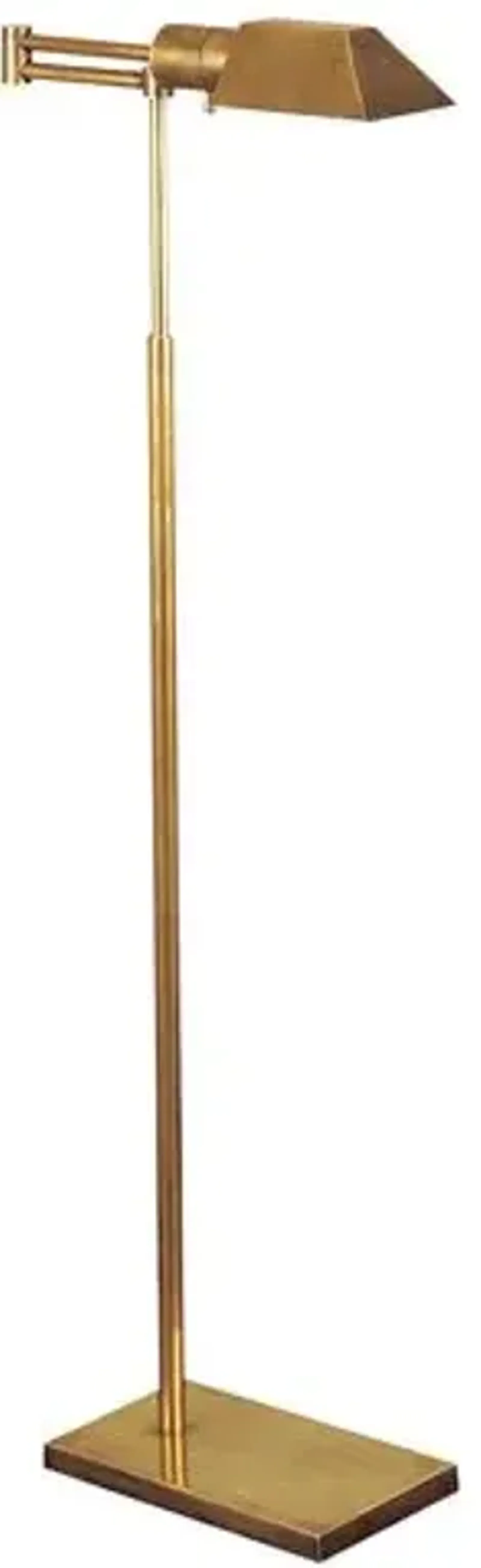 Visual Comfort - Studio Swing Arm Floor Lamp - Antique Brass