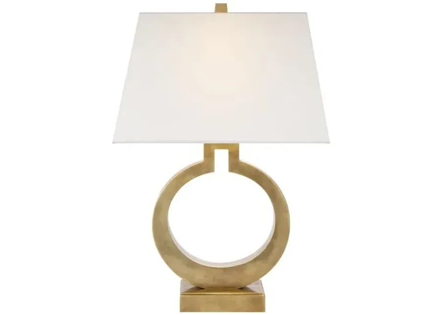 Visual Comfort - Ring Table Lamp - Antique Brass