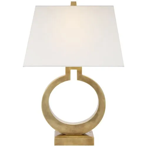 Visual Comfort - Ring Table Lamp - Antique Brass