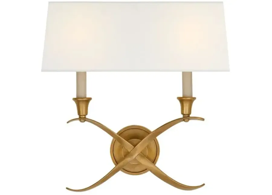 Visual Comfort - Bouillotte Sconce - Antique Brass - Gold