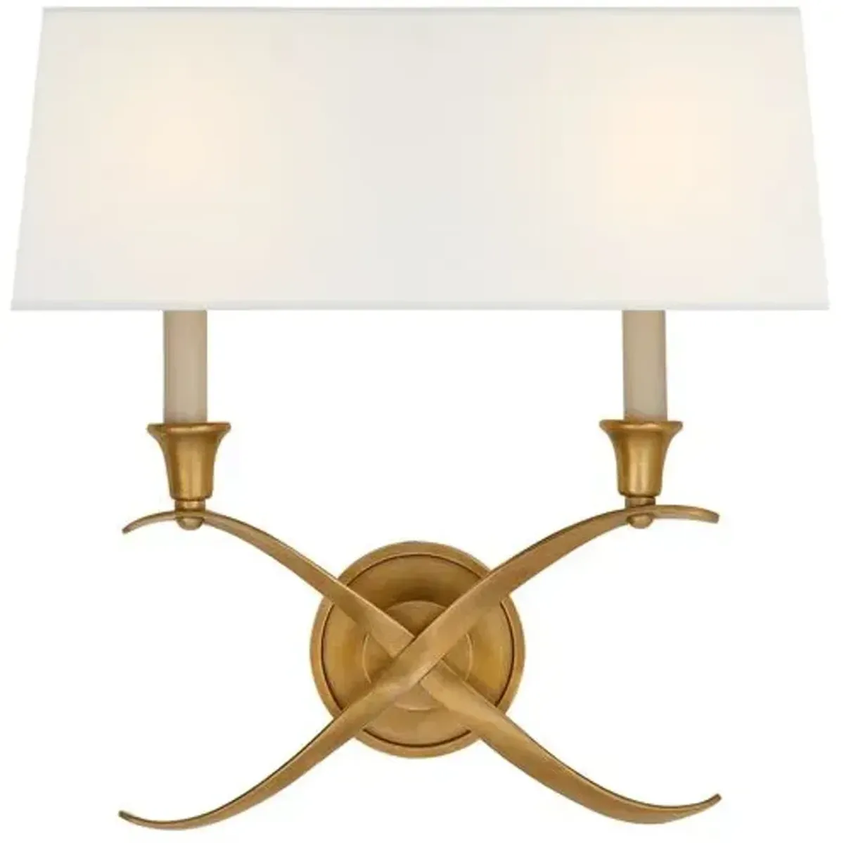 Visual Comfort - Bouillotte Sconce - Antique Brass - Gold