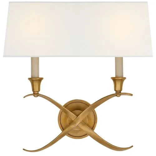 Visual Comfort - Bouillotte Sconce - Antique Brass - Gold