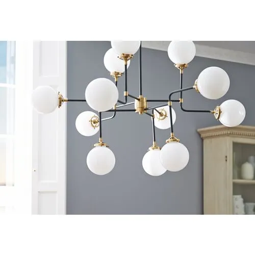 Visual Comfort - Bistro Medium Chandelier - Antiqued Brass - Gold