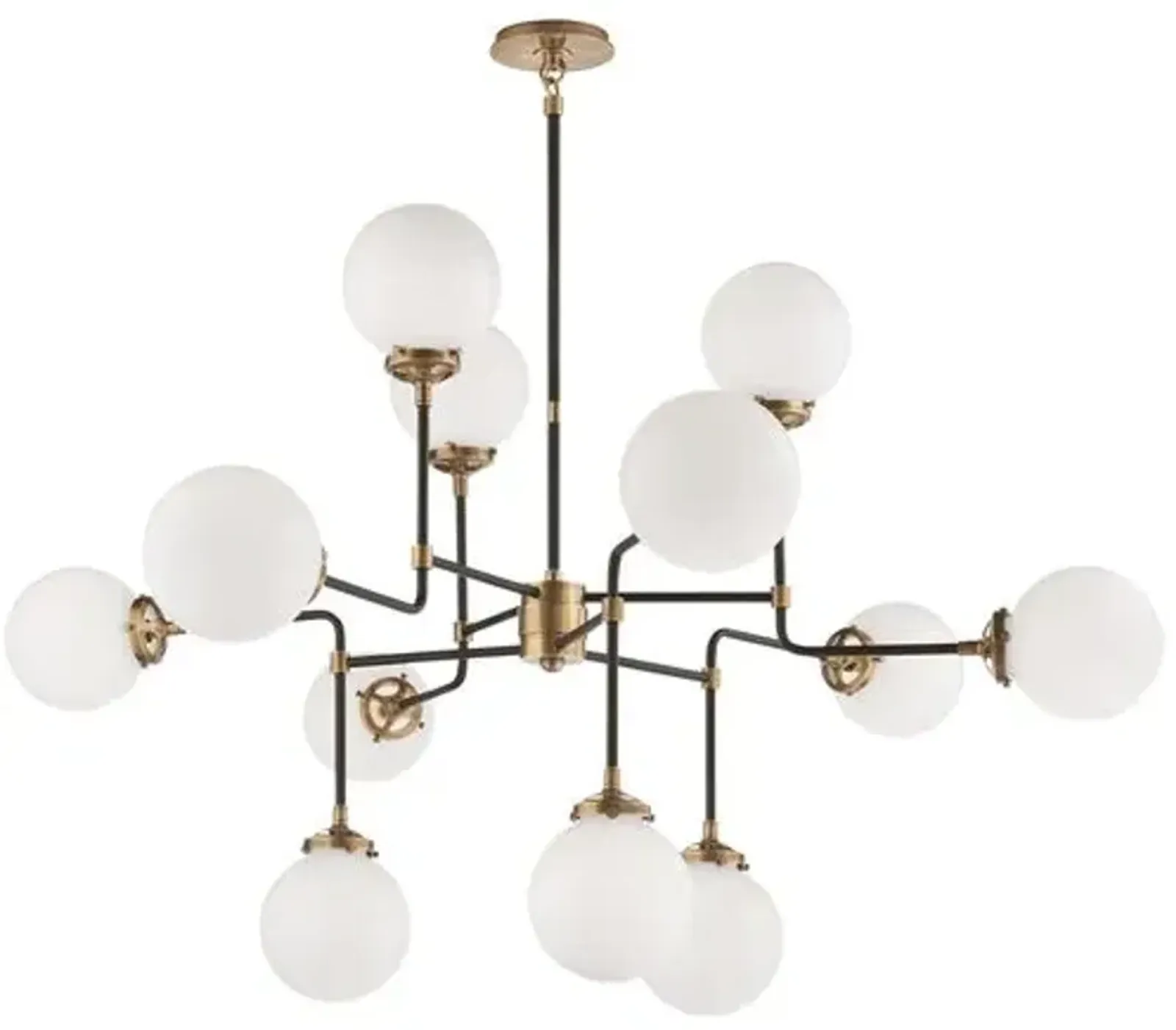 Visual Comfort - Bistro Medium Chandelier - Antiqued Brass - Gold