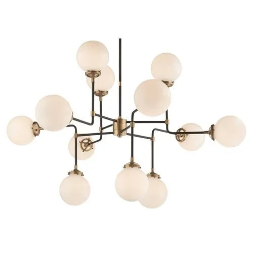 Visual Comfort - Bistro Medium Chandelier - Antiqued Brass - Gold