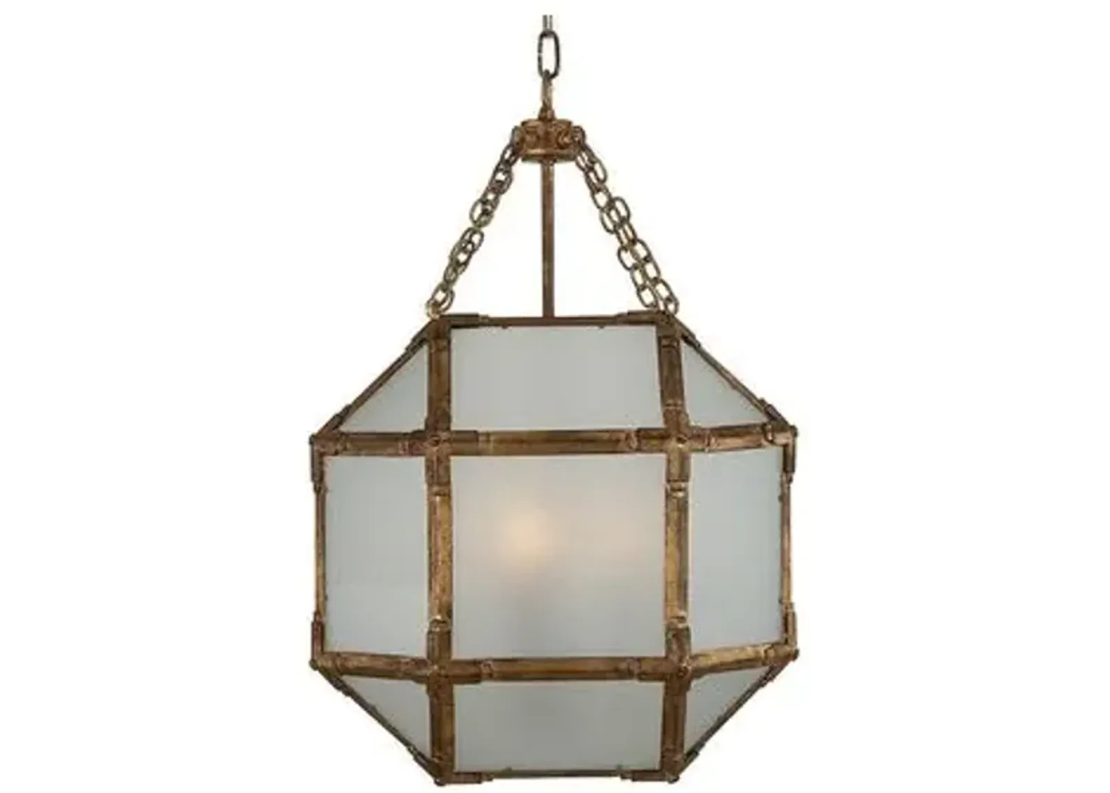 Visual Comfort - Morris Lantern - Antiqued Gold/Frosted