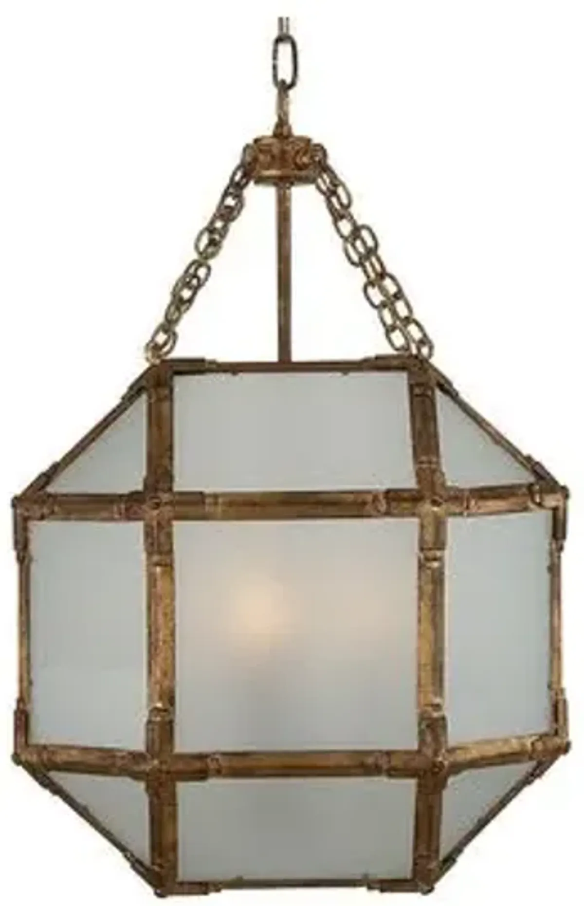 Visual Comfort - Morris Lantern - Antiqued Gold/Frosted