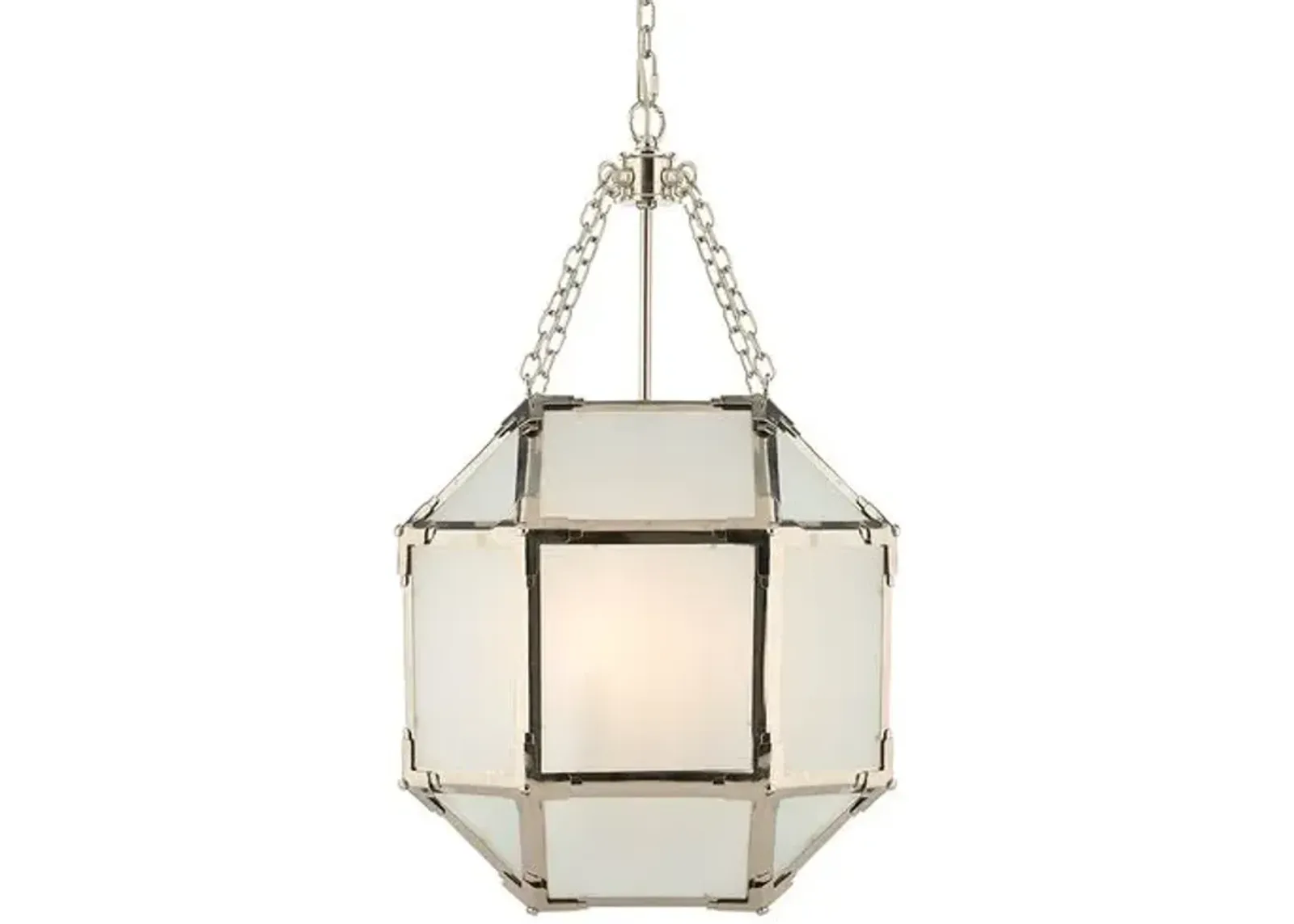 Visual Comfort - Morris Lantern - Nickel/Frosted - Silver