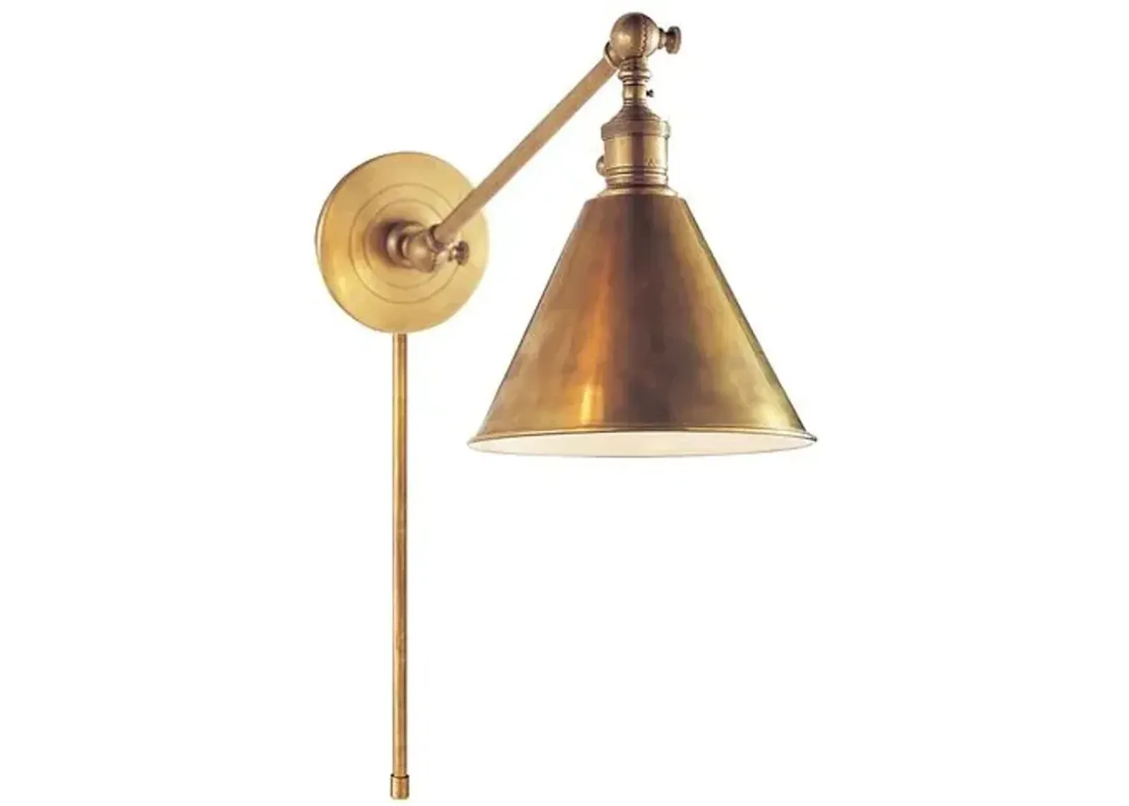 Visual Comfort - Boston Single Arm Library Light - Antique Brass - Gold