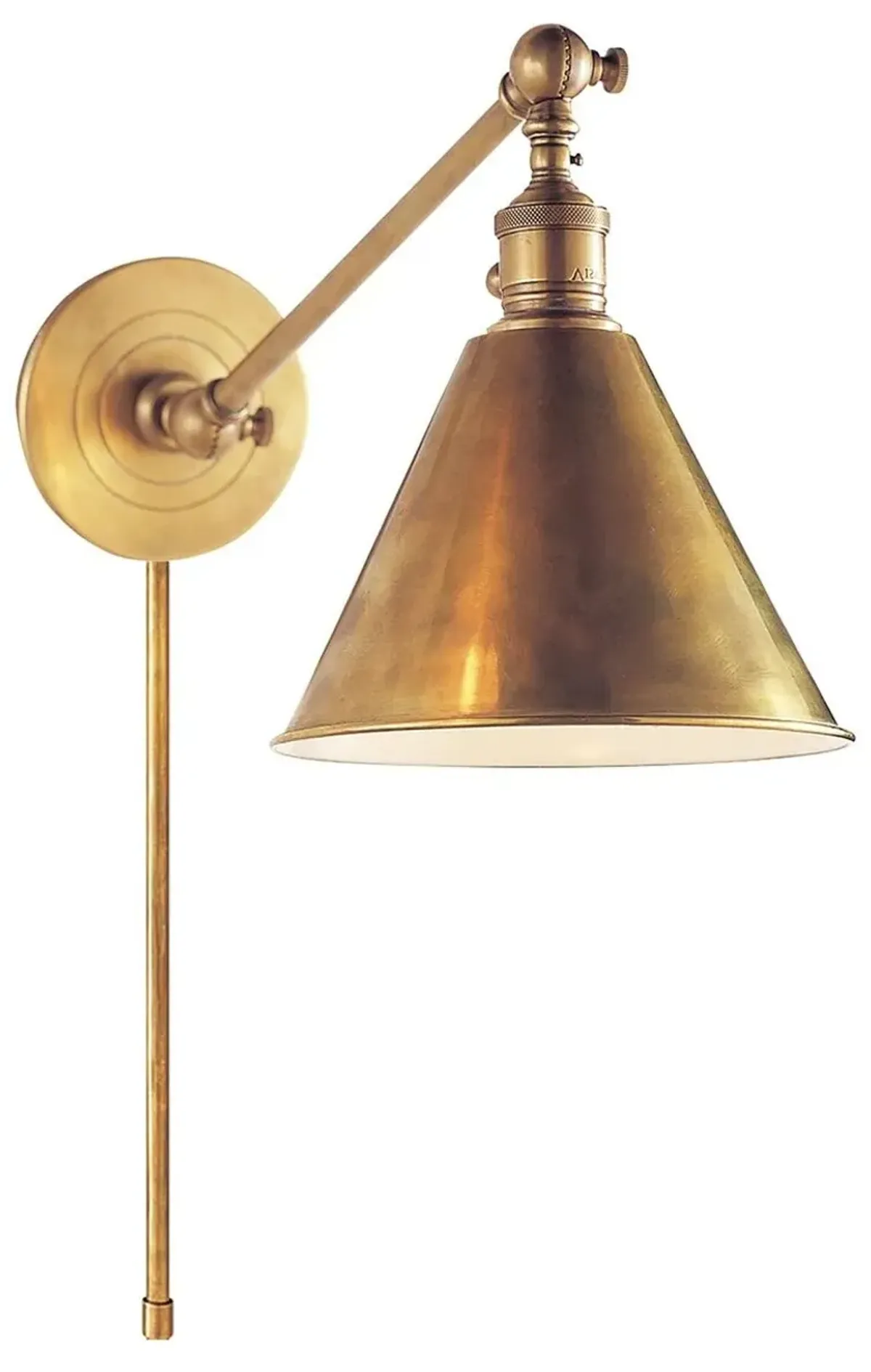 Visual Comfort - Boston Single Arm Library Light - Antique Brass - Gold