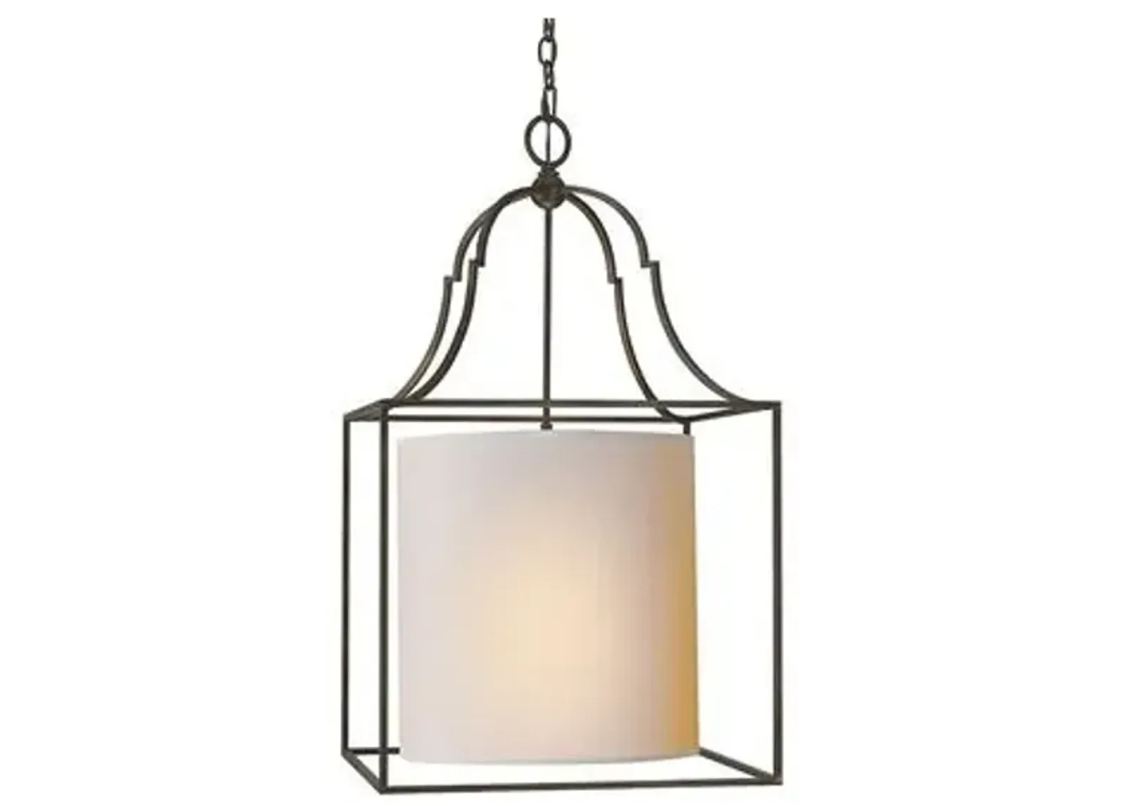 Visual Comfort - Gustavian Lantern - Aged Iron - Black