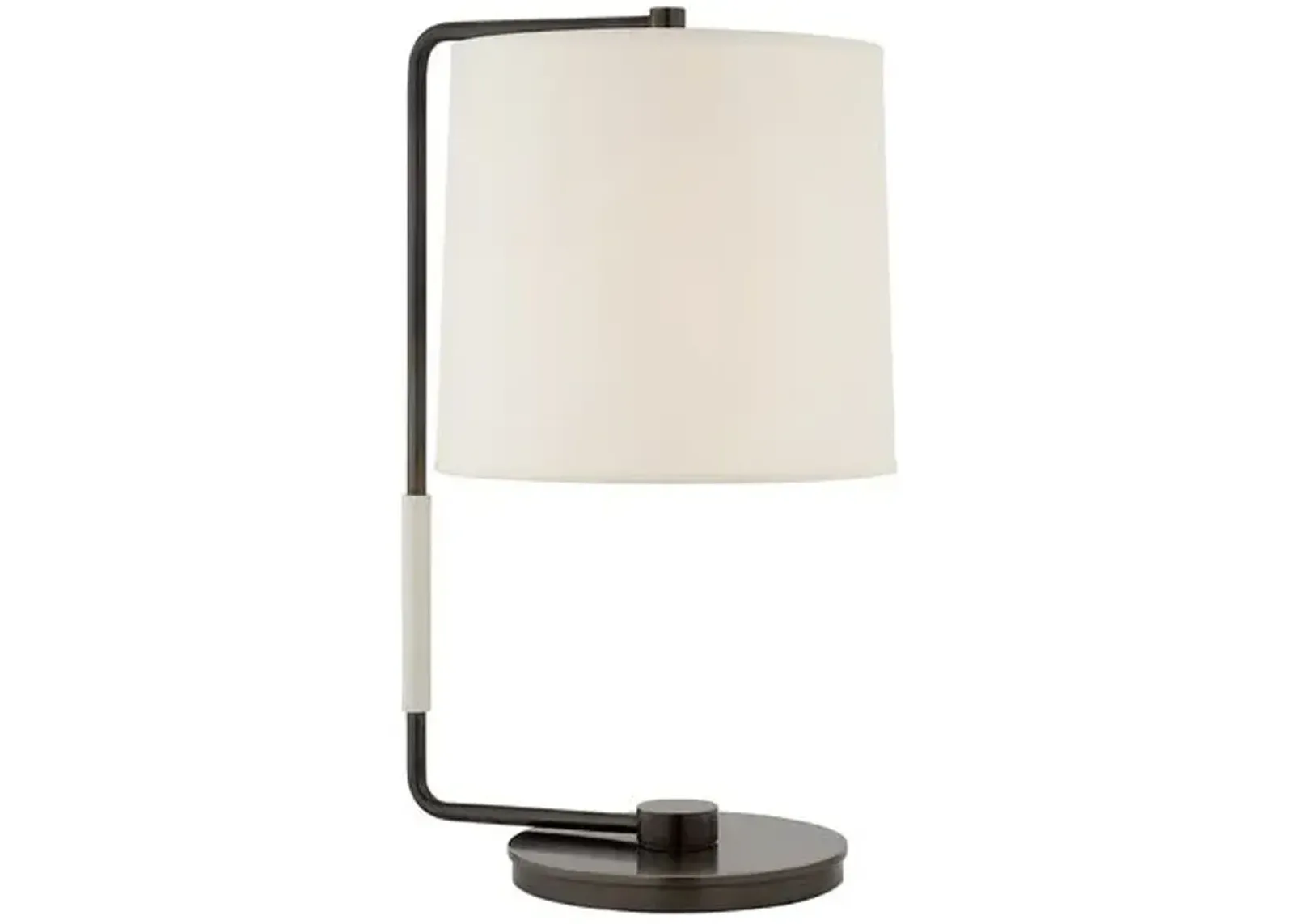 Visual Comfort - Swing Table Lamp - Bronze with Silk Shade