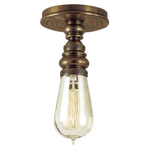 Visual Comfort - Boston Flush Mount - Antique Brass - Brown