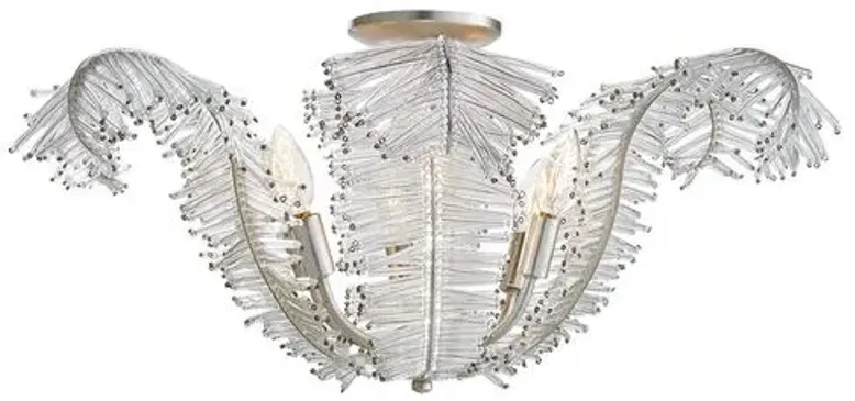 Visual Comfort - Calais Semi-Flush Mount - Burnished Silver Leaf