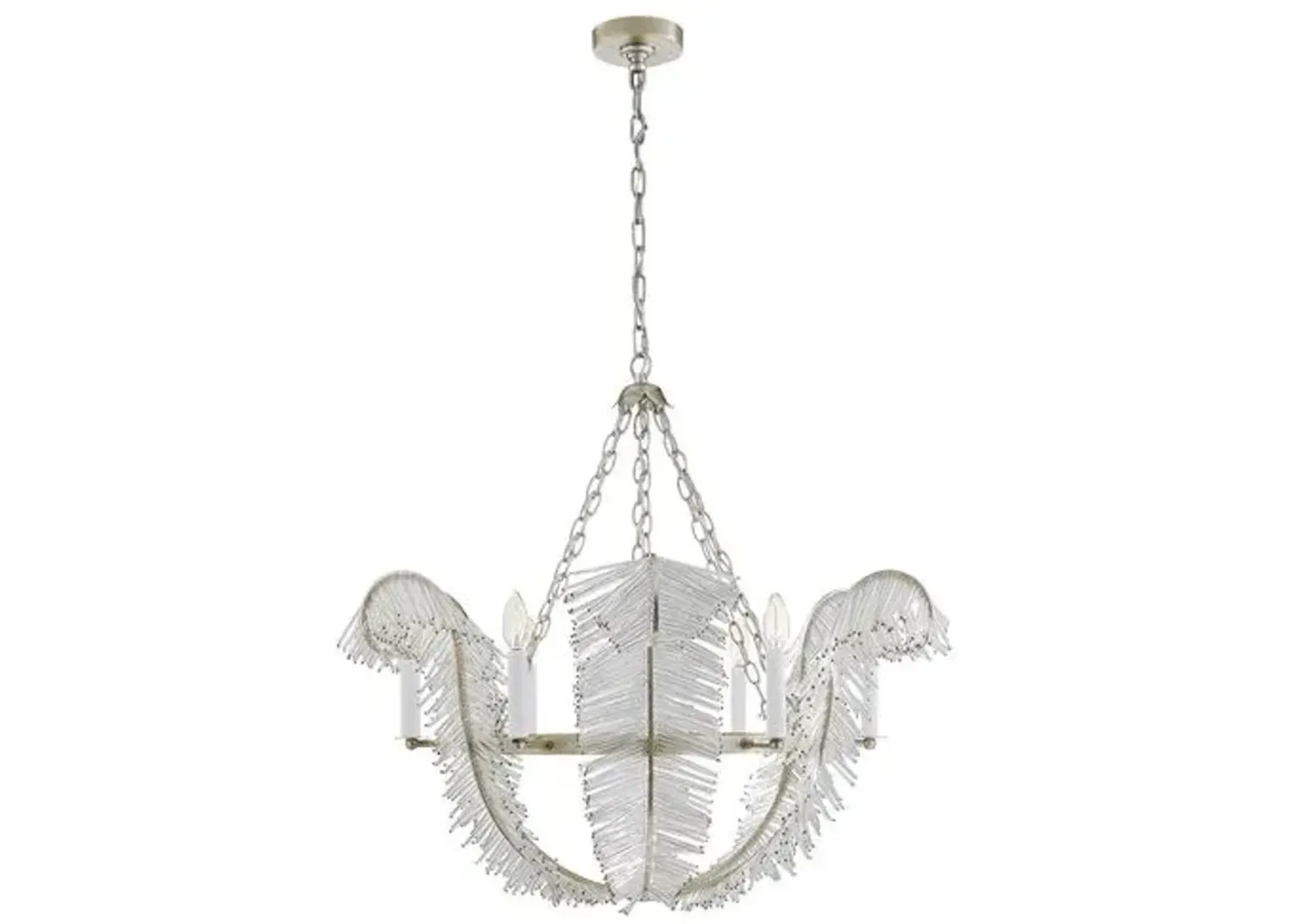 Visual Comfort - Calais Chandelier - Burnished Silver Leaf