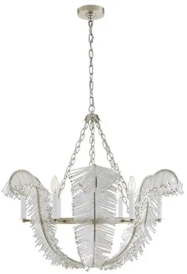Visual Comfort - Calais Chandelier - Burnished Silver Leaf