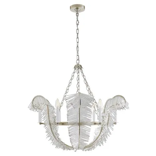 Visual Comfort - Calais Chandelier - Burnished Silver Leaf