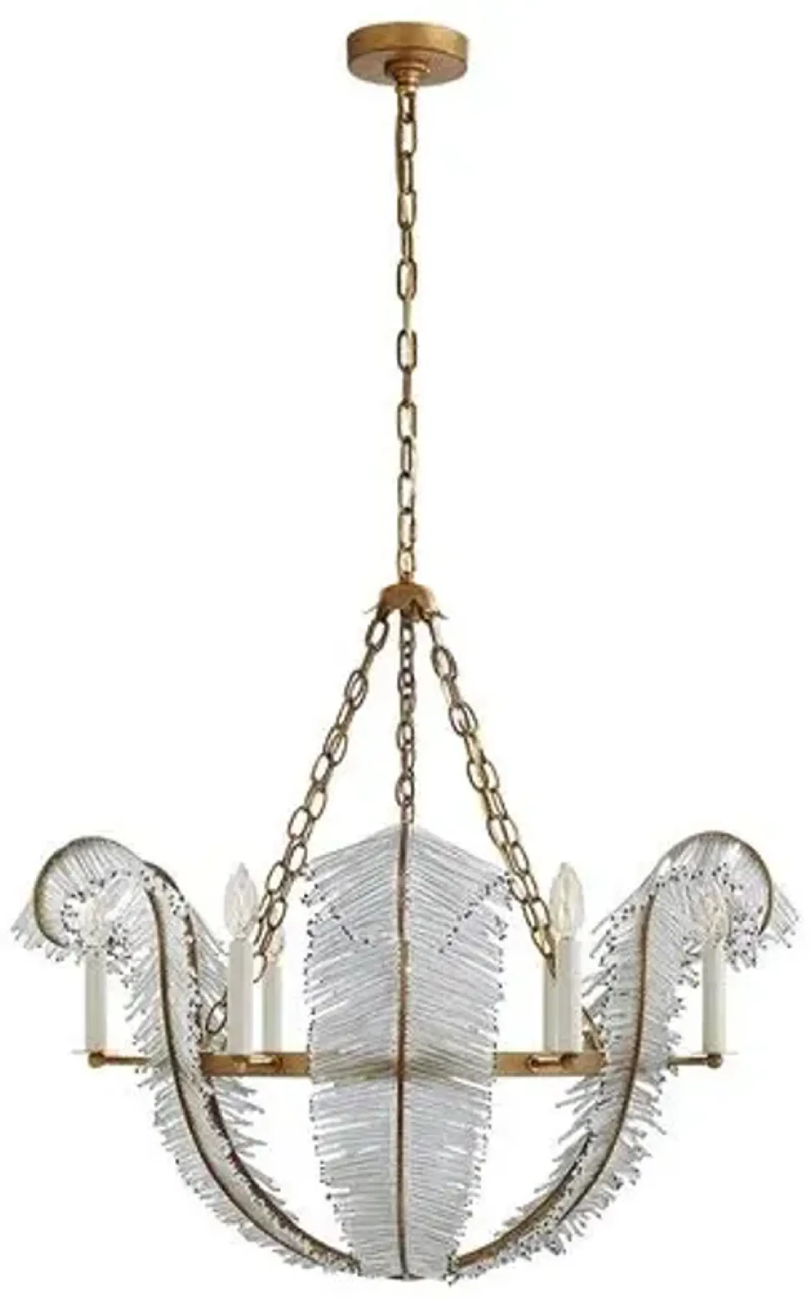 Visual Comfort - Calais Chandelier - Gilded Iron - Gold