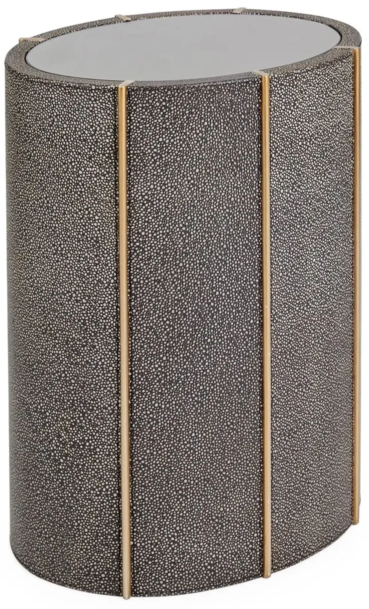 Churchill Drum Side Table, Brown