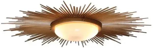 Sunburst Flush Mount - Gold - Global Views