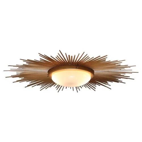 Sunburst Flush Mount - Gold - Global Views