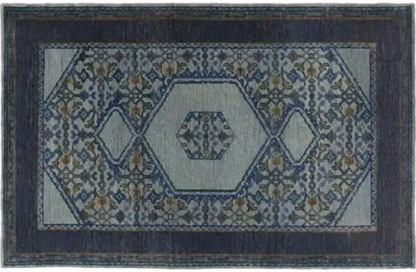 Bastien Rug - Slate/Navy - Brown - Brown