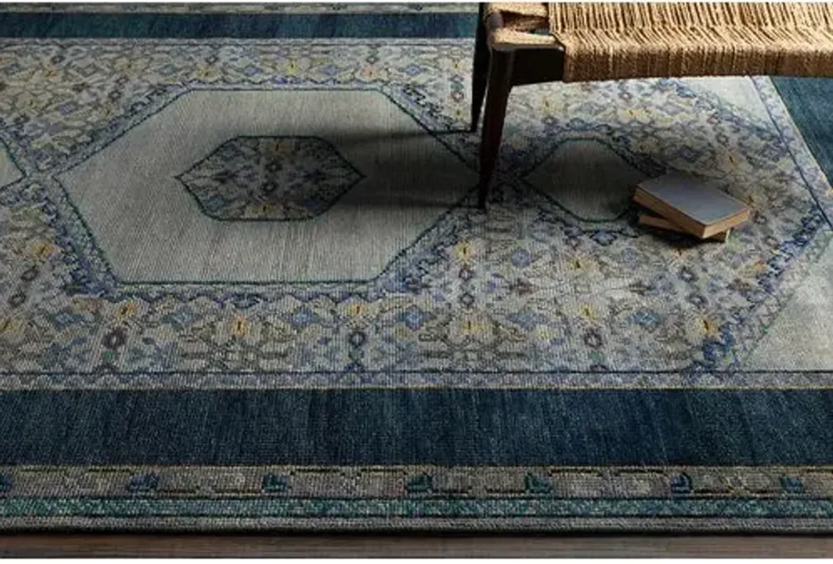 Bastien Rug - Slate/Navy - Blue - Blue