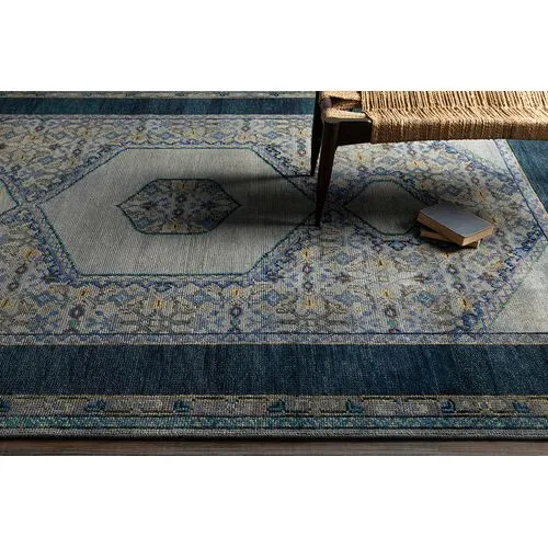 Bastien Rug - Slate/Navy - Blue - Blue