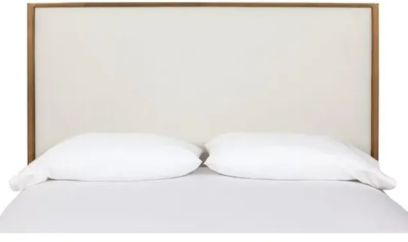 Beverly Bed Ivory/Brass White by One Kings Lane