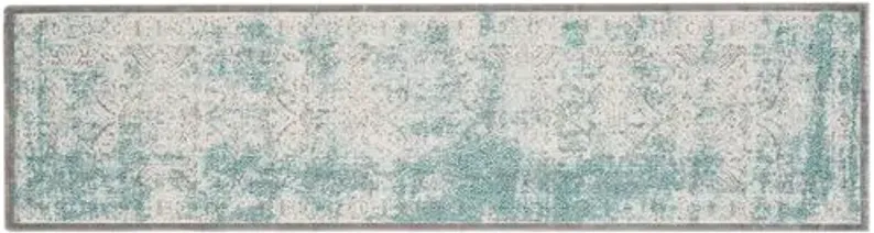 Manon Rug - Turquoise/Ivory - Blue - Blue