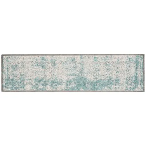 Manon Rug - Turquoise/Ivory - Blue - Blue