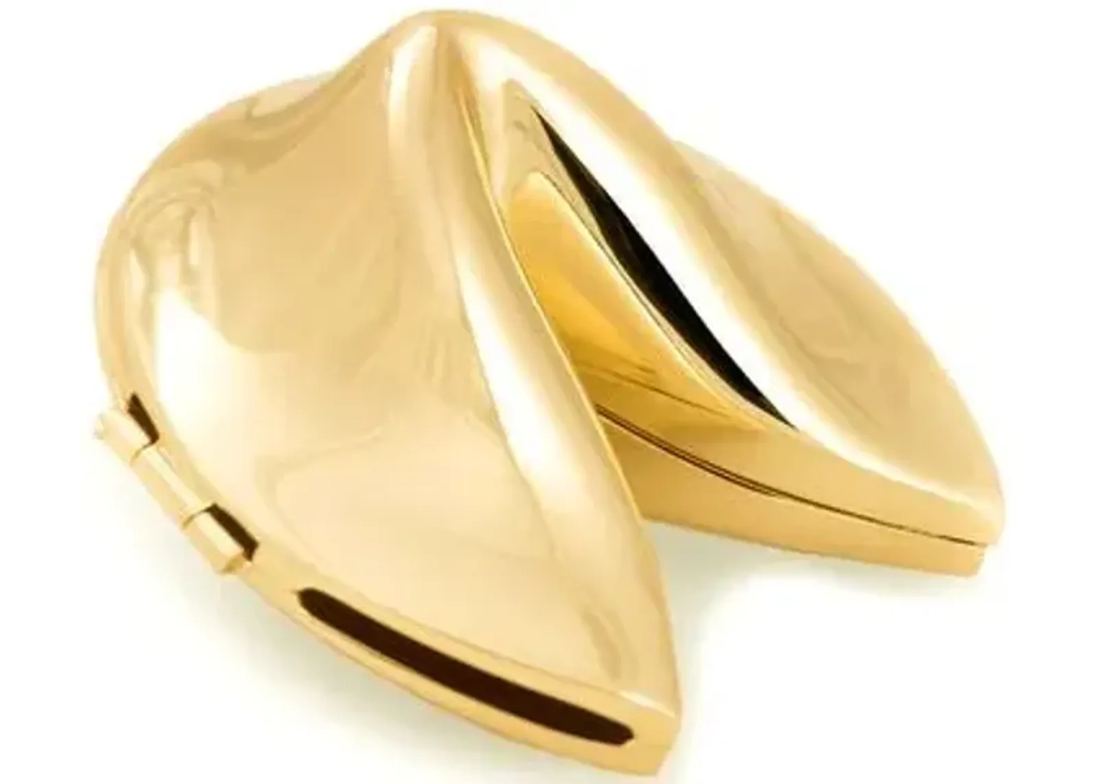 3" Fortune Cookie Keepsake Box - Gold