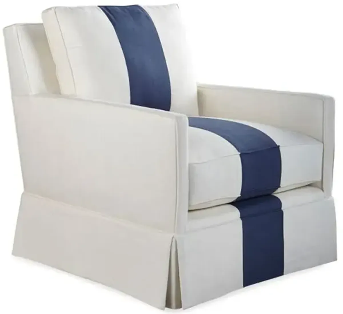 Auburn Club Chair - Stripe - Miles Talbott