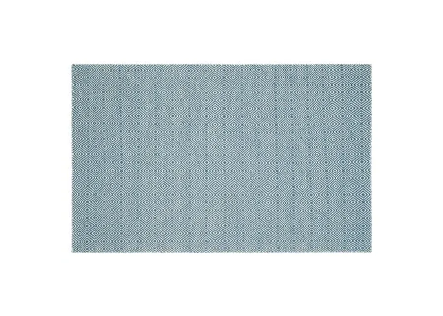 Dusan Flat-Weave Rug - Blue/Ivory - Blue