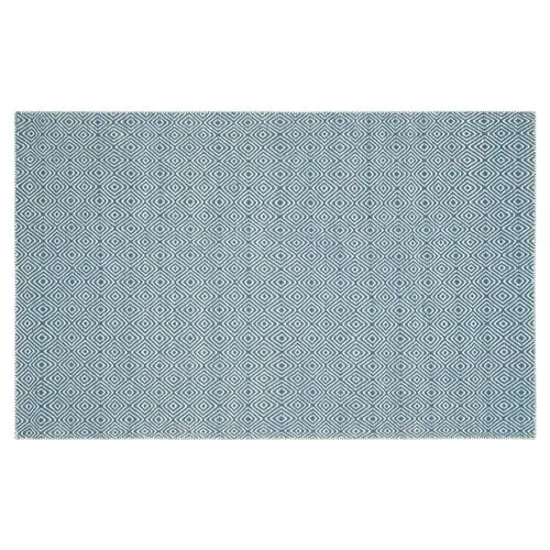 Dusan Flat-Weave Rug - Blue/Ivory - Blue